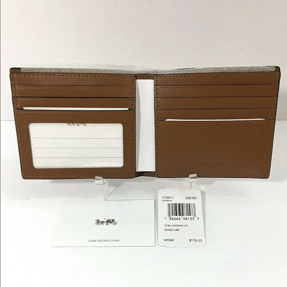 Coach Ltd Pac-Man Leather Billfold ID Wallet NWT - Picture 6 of 8